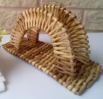 servilleteros pajitas hechas de papel reciclado art