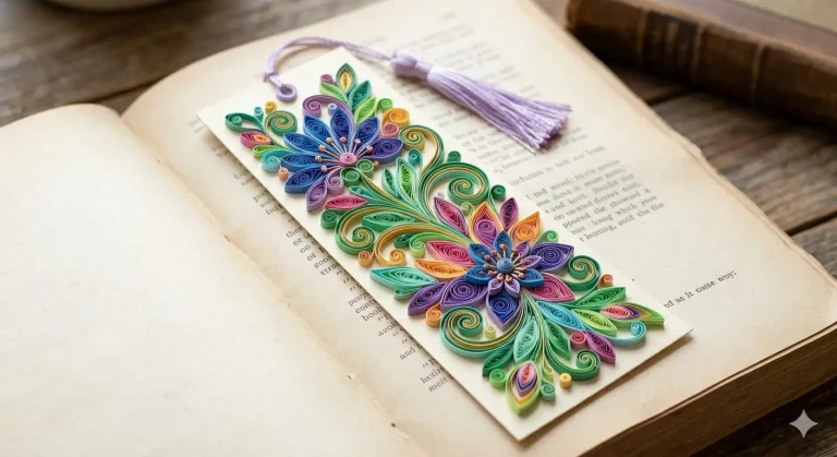 segnalibro floreale quilling artalyas
