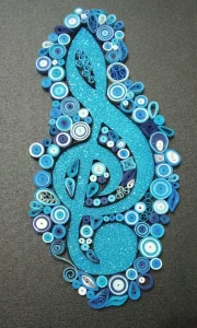 Quilling Treble Clef Artwork