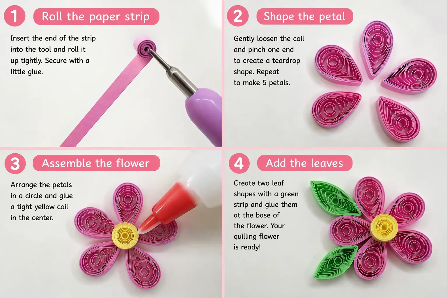 tutorial flower simple quilling artalyas